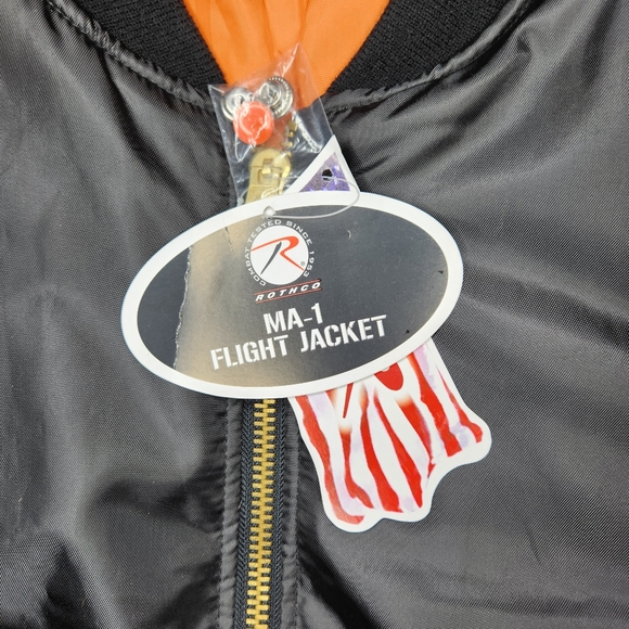 NWT! Rothco MA-1 Flight Jacket Black Large - Picture 6 of 7